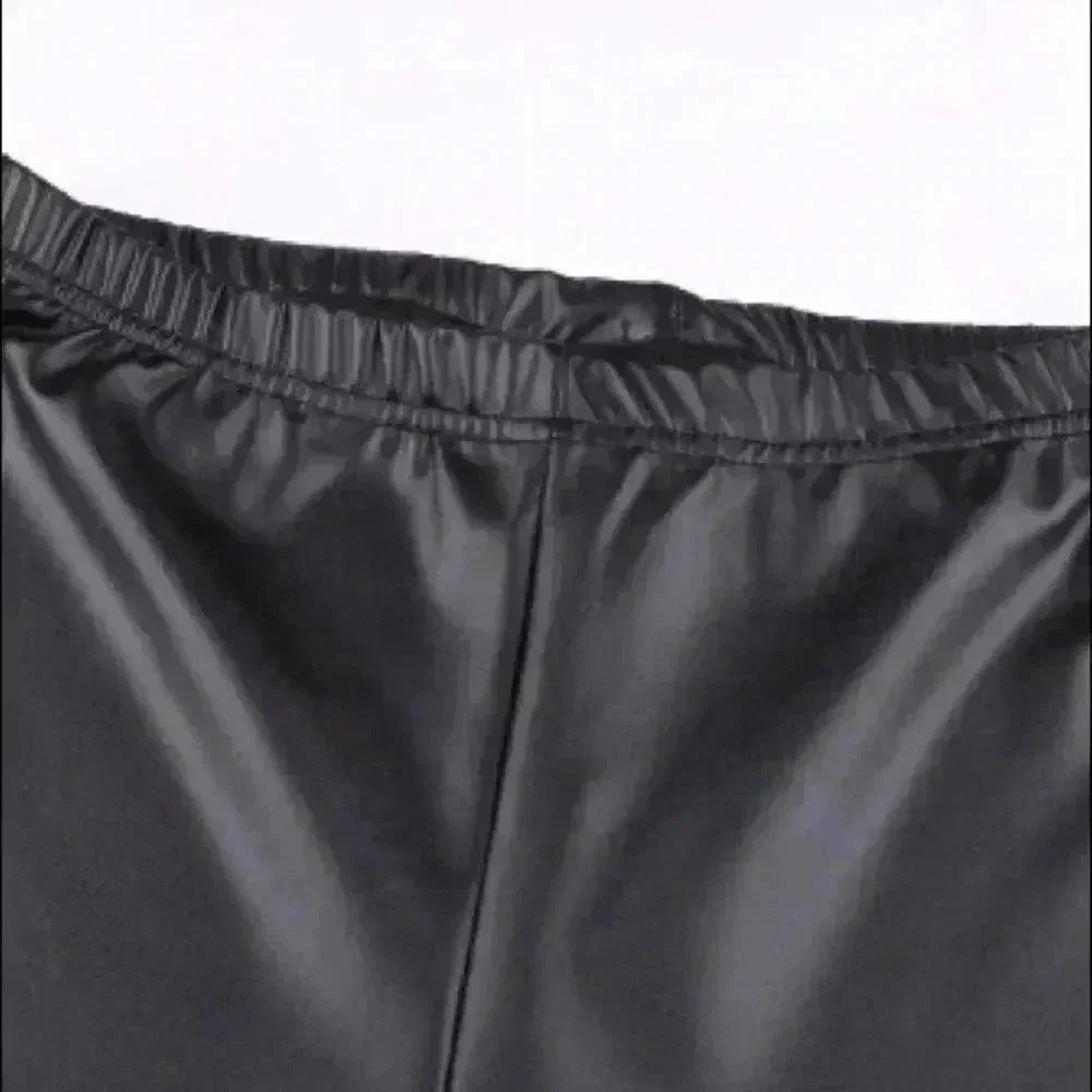 Black Skinny Faux Leather Leggings - Picture 4 of 7
